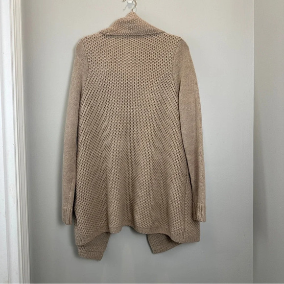 Vince Yak Wool Cardigan Medium Tan Thick Warm Cozy Long Sleeve Sweater Winter - Picture 5 of 5